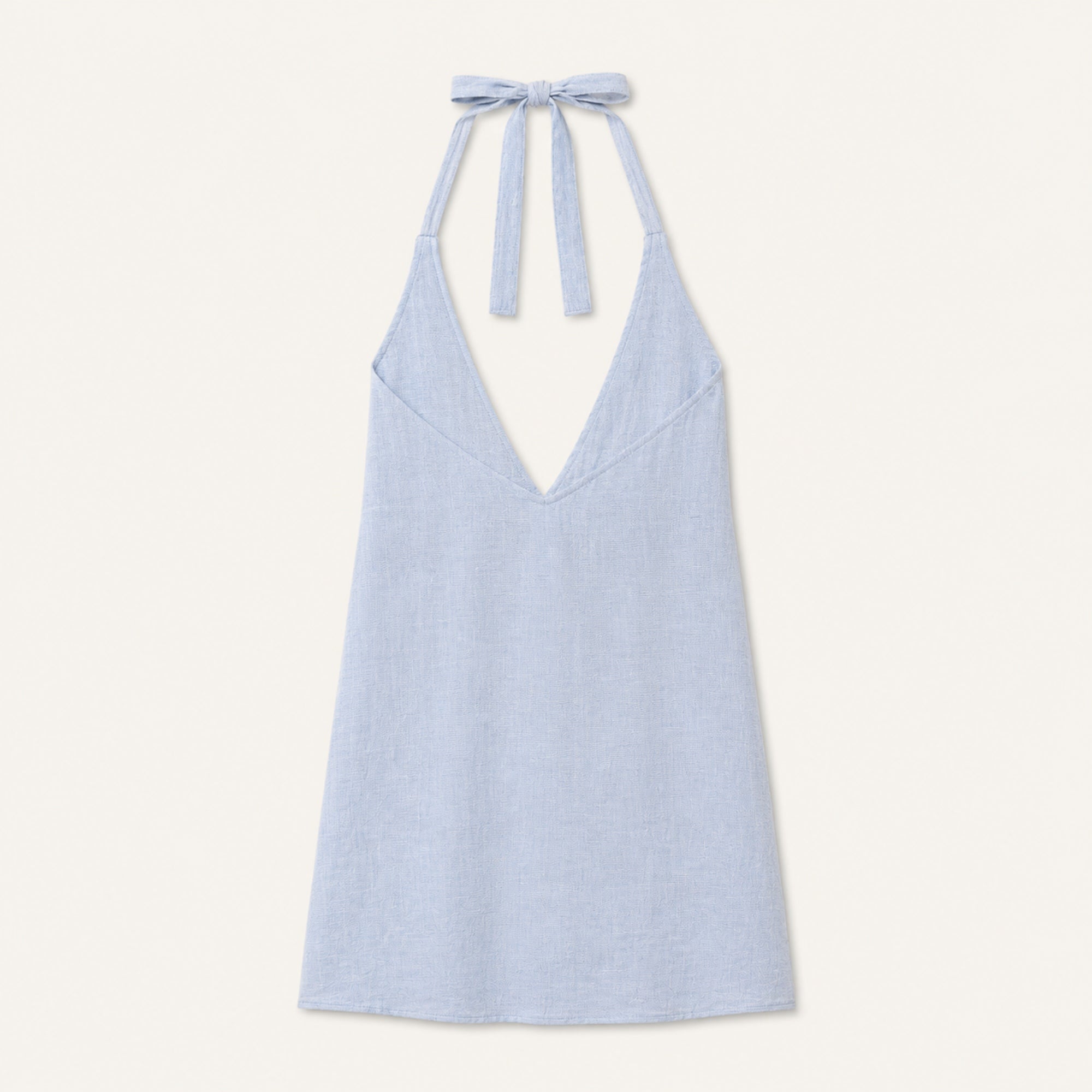 Vestido de espalda descubierta de lino