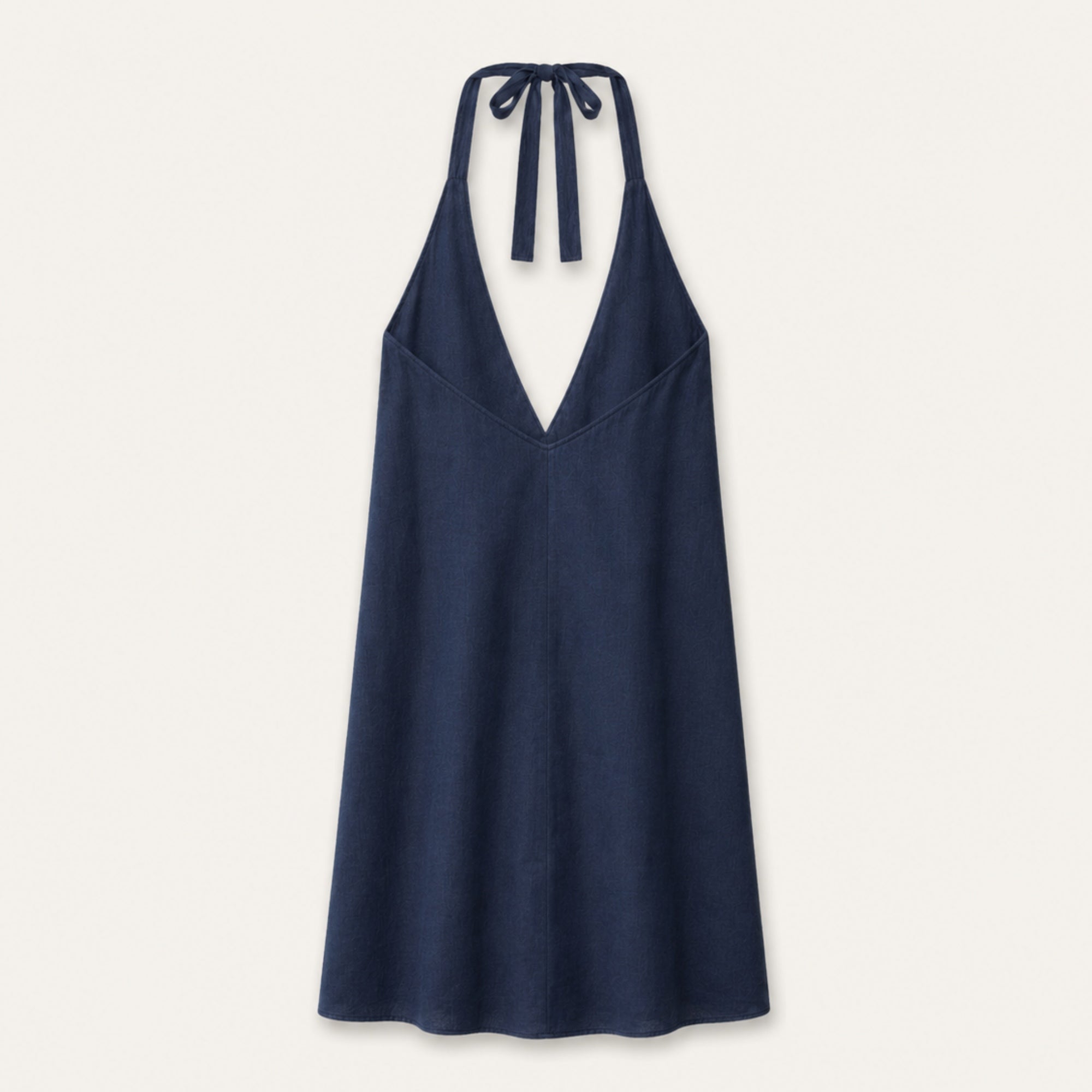 Vestido de espalda descubierta de lino