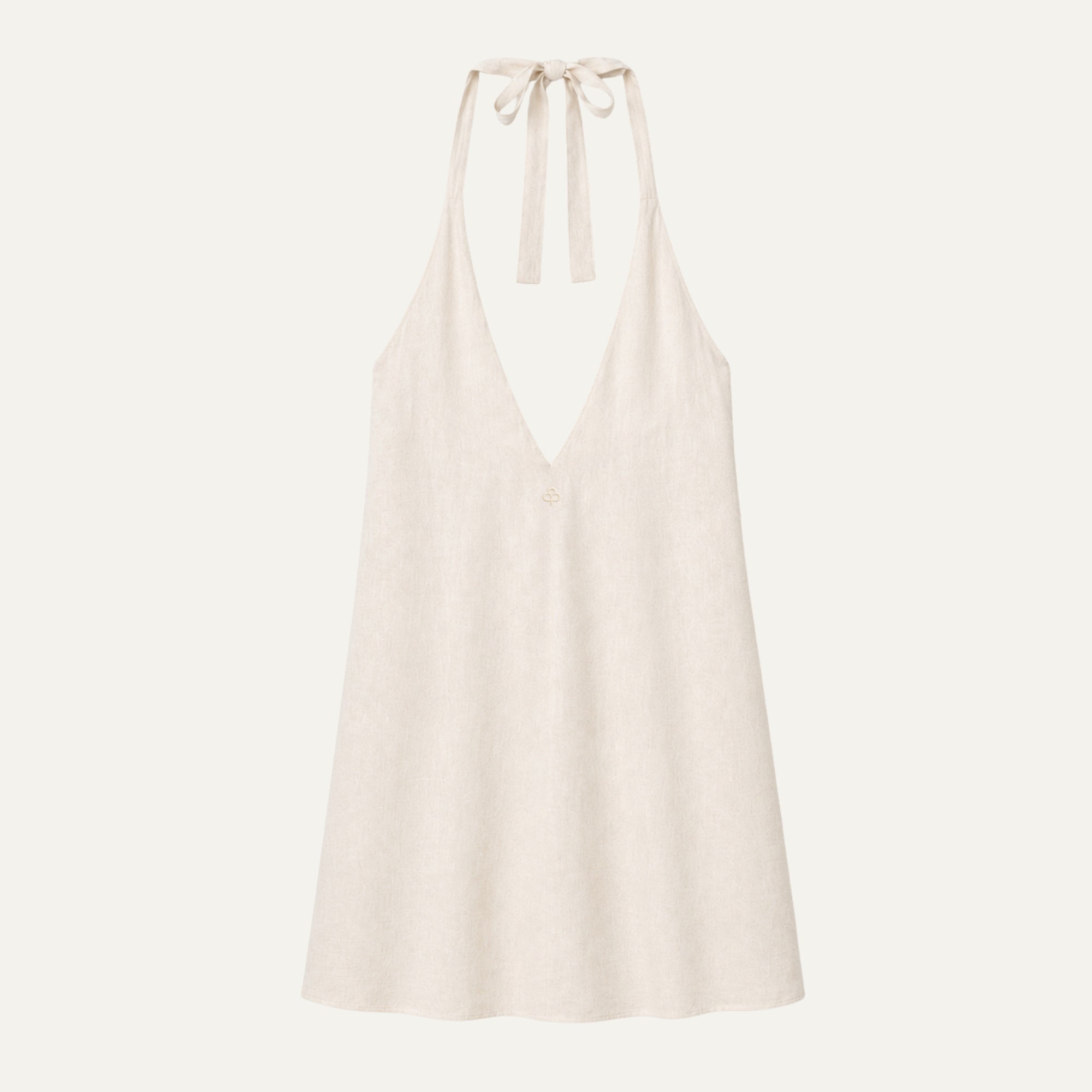 Vestido de espalda descubierta de lino