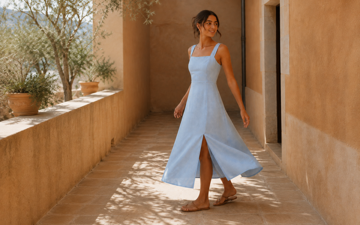 Comment une robe midi en lin doit-elle bouger ?