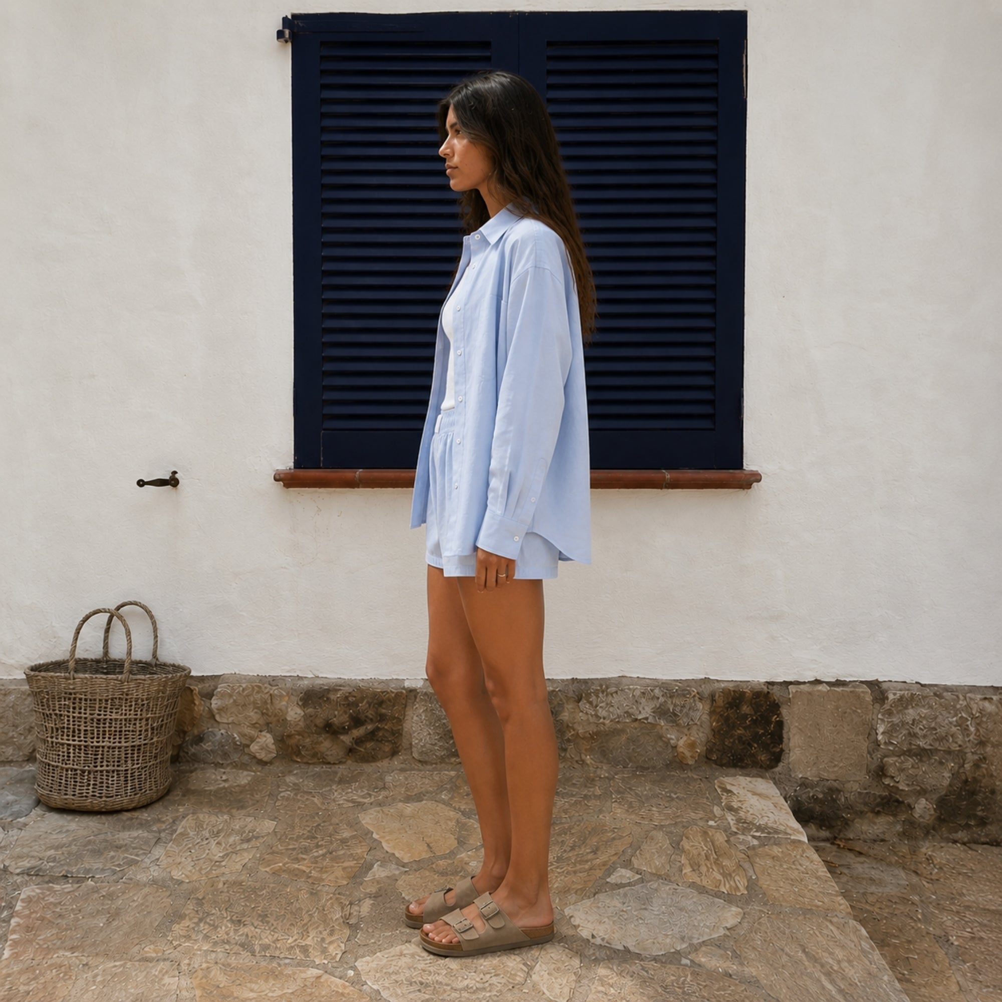 Shorts tipo bóxer de algodón
