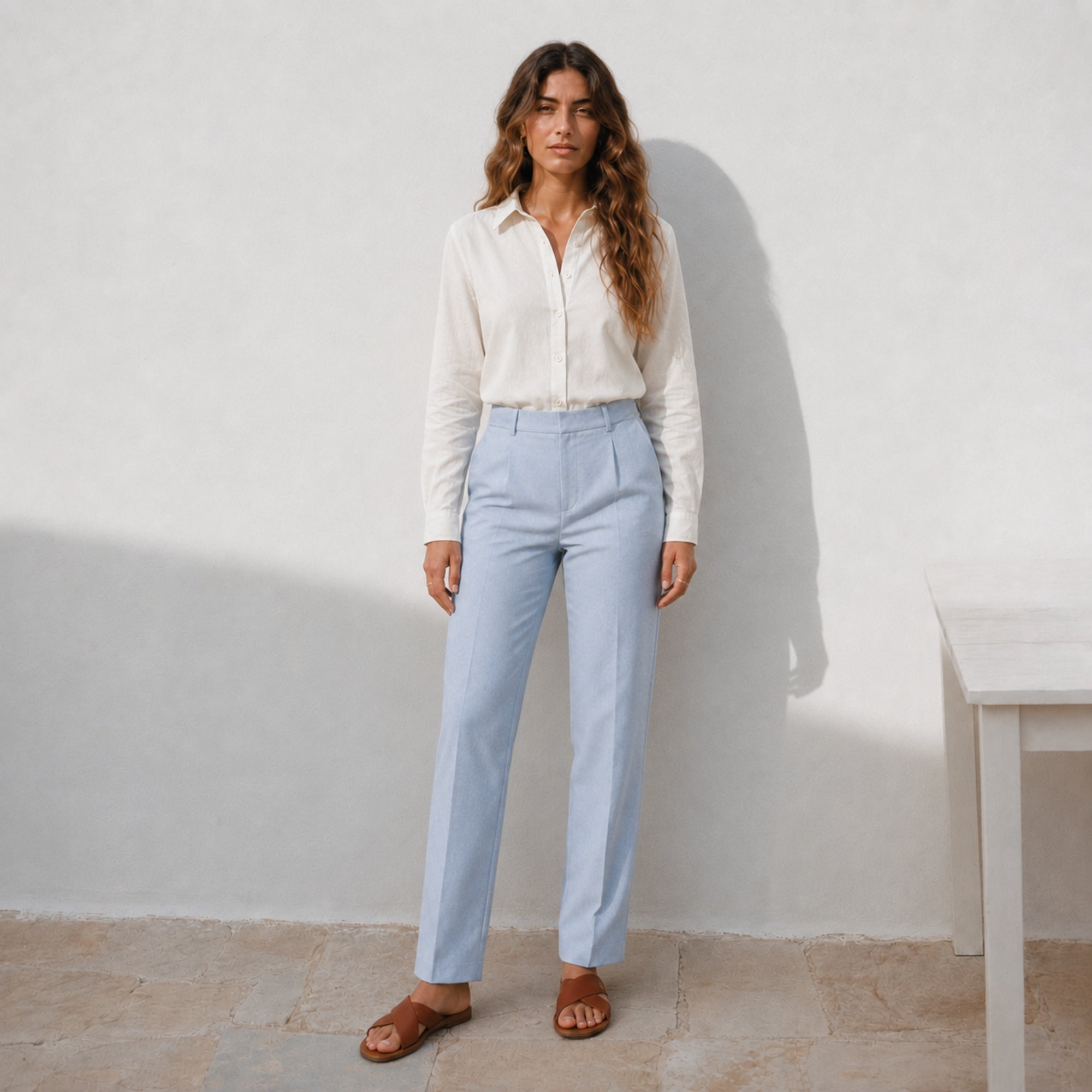 Pantaloni Straight Leg