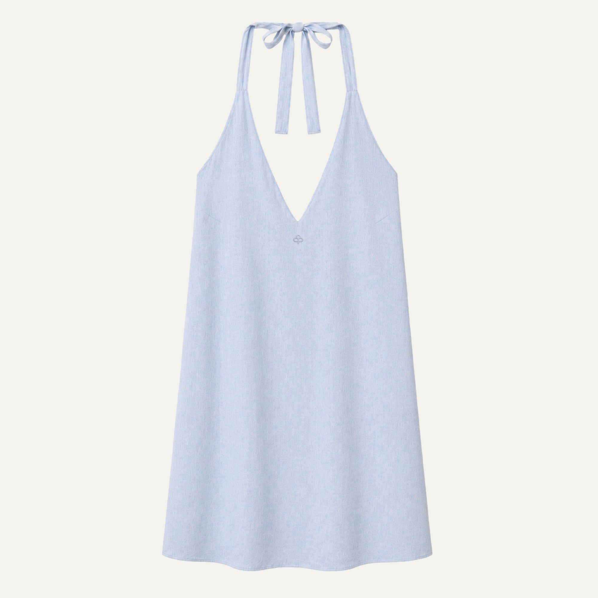 Vestido de espalda descubierta de lino