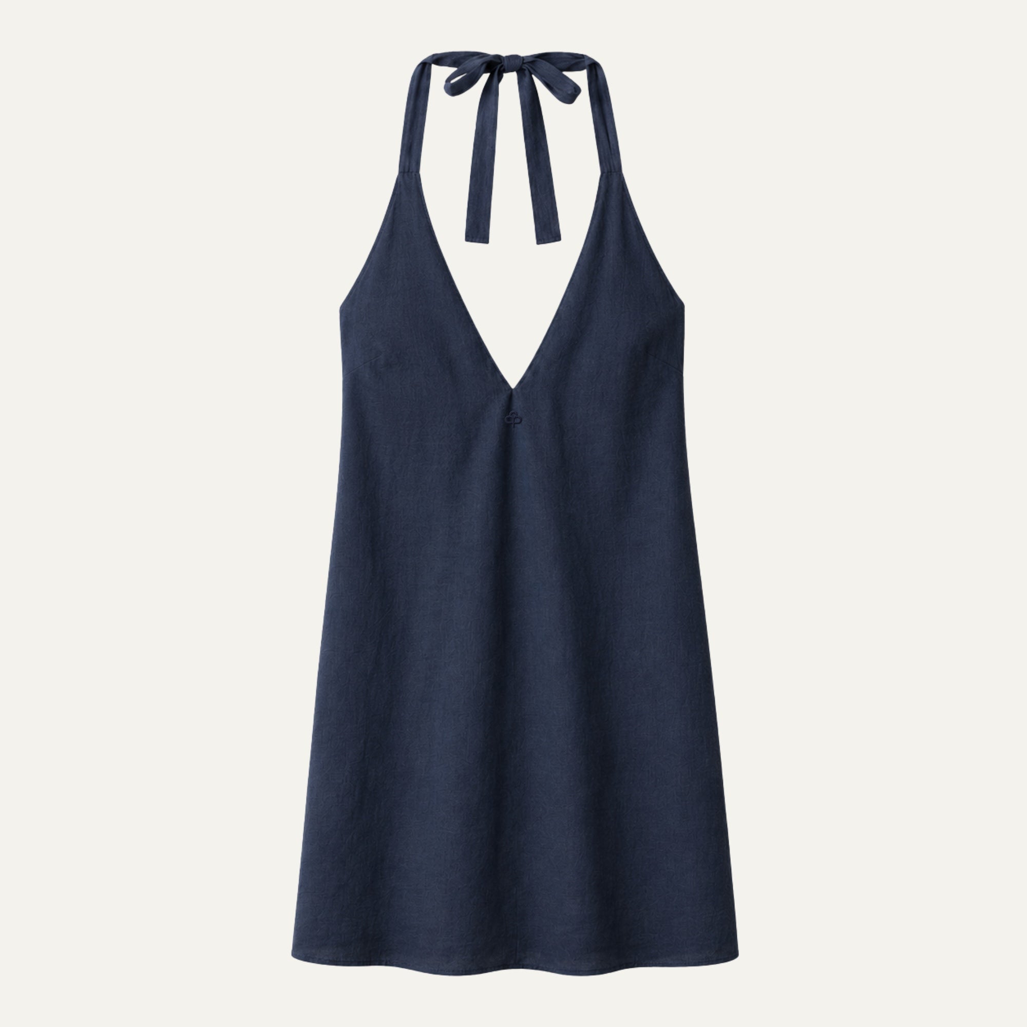 Vestido de espalda descubierta de lino